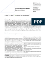 From First Symptoms To Diagnosis: Initial Clinical Presentation of Primary Brain Tumors