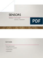 Sensors: Created By: Kadiya Jaydeep Sandupalli Sashidharan