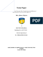 Term Paper: Bsc. (Hons.) Physics