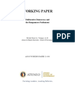 Working Paper: Deliberative Democracy and The Bangsamoro Parliament