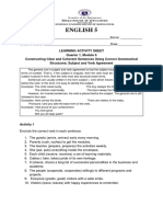 LAS ENGLISH 5 QUARTER 1 Module6 S V Agreement