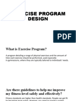 Exercise Program Design