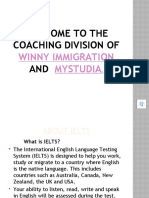 Welcome To The Coaching Division of AND: Winny Immigration Mystudia