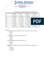 Audit of Inventory 2021 - Exam