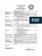 District of Gandara Ii: Republic of The Philippines Department of Education Region VIII Division of Samar Gandara, Samar