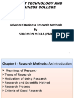 Advanced Business Research Methods by Solomon Molla (PHD)