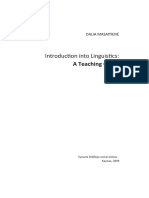 Intro To Linguistics Teaching Guide With Exercises