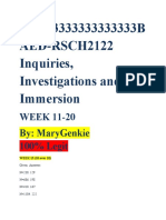 333333333333333333B AED-RSCH2122 Inquiries, Investigations and Immersion