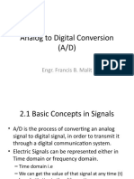 Analog To Digital Conversion (A/D) : Engr. Francis B. Malit