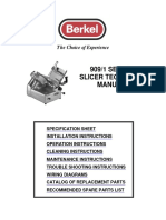 909/1 SERIES Slicer Technical Manual: T He Choice of Experience