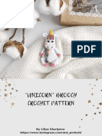 "Unicorn" Brooch Crochet Pattern: by Liliya Sharipova