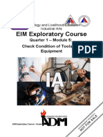 EIM Exploratory Course: Quarter 1 - Module 5: Check Condition of Tools and Equipment