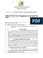 Final Module in Principles and Theories in Language Acquisition