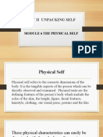Unit Ii Unpacking Self: Module 6 The Physical Self