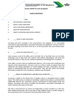 Land Surveying: Choose The Appropriate Subtitle For Each Paragraph