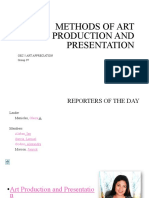 Methods of Art Production and Presentation