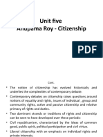 Citizenship (Unit Five)