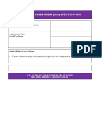 In-Course Assessment (Ica) Specification: Module Title