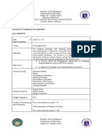 Activity Completion Report Lac Session: Liciada, Bustos, Bulacan