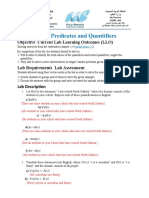 Lab 04 Predicates and Quantifiers: Objective Current Lab Learning Outcomes (LLO)