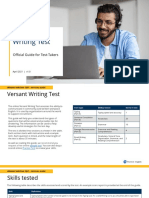 Versant Writing Test: Official Guide For Test-Takers