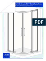 Lakes: Single Rail Quadrant Enclosure (V2 Semi Frameless)