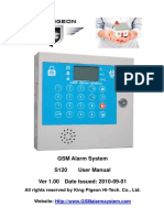 GSM Alarm System S120 User Manual Ver 1.00 Date Issued: 2010-09-01