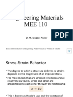 Engineering Materials MEE 110: Dr. M. Tauqeer Anwar