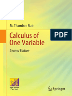 M THAMBAN NAIR - Calculus of One variable-SPRINGER NATURE (2022)