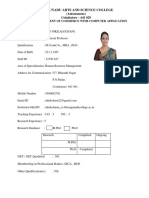 Kongunadu Arts and Science College: Department of Commerce With Computer Application