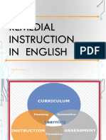 Remedial Instruction in English