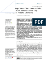 Adjusting Quality Control Chart Limits For WBC, RBC, HB, and PLT Counts To Reduce Daily Control Risks in Hospital Laboratory