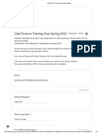 Club Finance Training Quiz Spring 2022 Answers