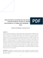 Effectiveness of Neuromotor Task Training Combined With Kinaesthetic Training in Children With Developmental Co - Ordination Disorder - A Randomised Trial SRJI Vol-1 Issue-1 Year-2013