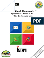 Practical Research 1: Quarter 4 - Module 8: The Reference List