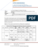 Office Memorandum: / Gondar Road Network and Safety Management B/Directorate