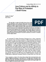 Kim Korean Religious Culture and Its Affinity To Christianity The Rise of Protest Ant Christianity in South Korea