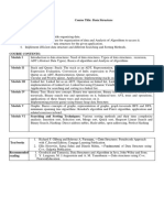 R4CO4602S Data Structure: Course Code Course Title: Prerequisite: NIL