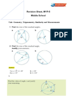 MYP 5 - Looping Back Revision Sheet