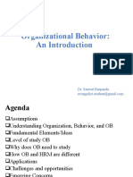 Organizational Behavior: An Introduction: Dr. Saswat Barpanda