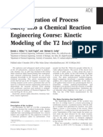 The Integration of Process Safety Into A Chemical Reaction Engineering Course: Kinetic Modeling of The T2 Incident