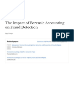 The Impact of Forensic Accounting On Fraud Detection: Related Papers