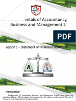 Lesson 1 Statement of Financial Position