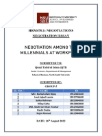 HRM 470 1 Negotiation Essay Millennials Group 5