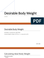 7 Computation On Desirable Body Weight