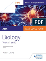 Pauline Lowrie - AQA AS - A Level Year 1 Biology Student Guide - Topics 1 and 2 (2015)