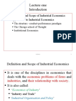 Industrial Economics Lecture 1&2