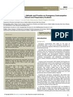 Assessment of Knowledge Attitude and Practice On Emergency Contraceptive Among Goba Female High School and Preparatory Students