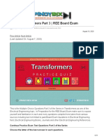 MCQ in Transformers Part 3 REE Board Exam