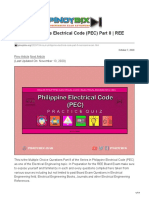 MCQ in Philippine Electrical Code PEC Part 8 REE Board Exam